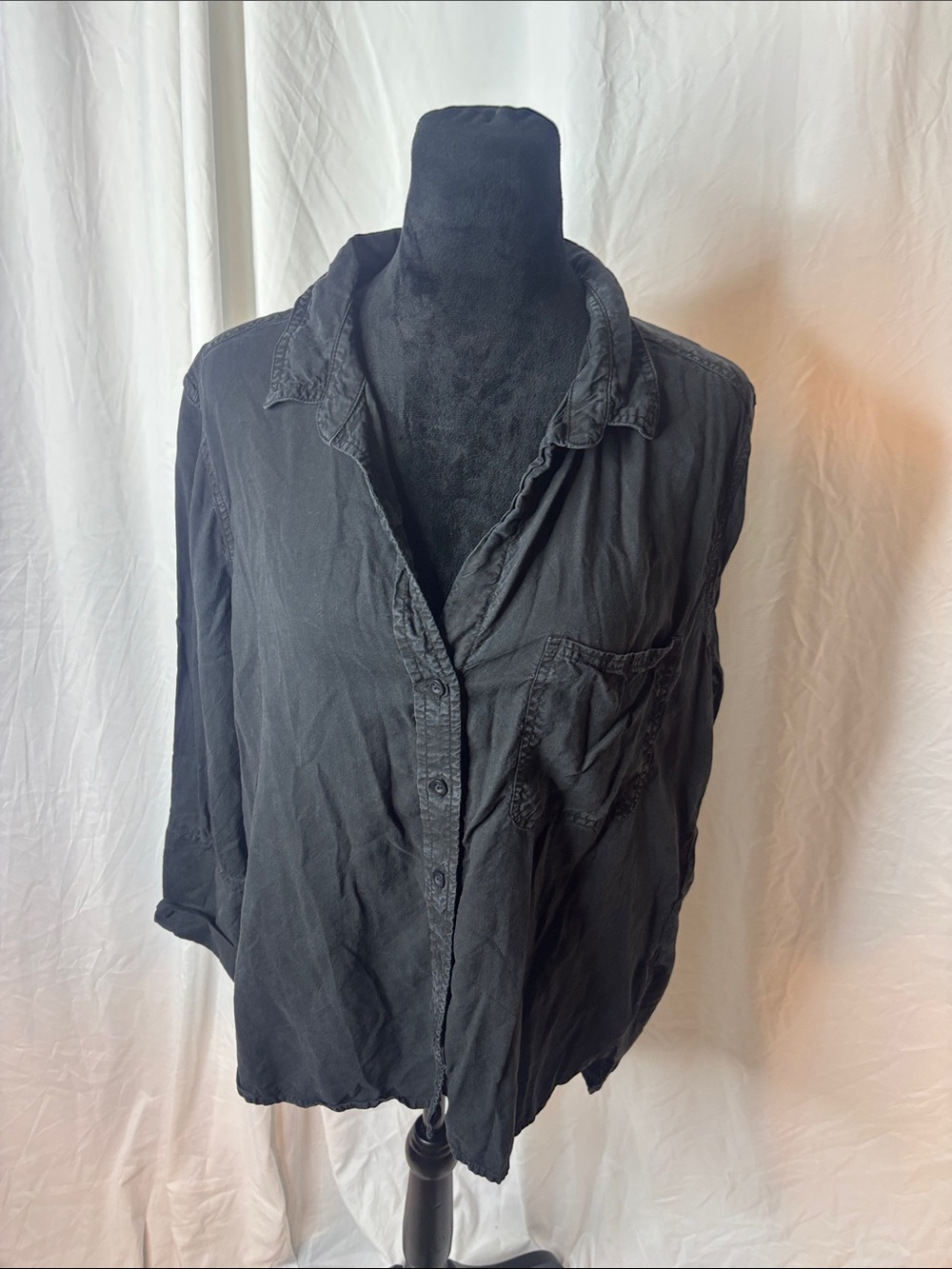 cloth & stone Washed Black Button-Down Shirt